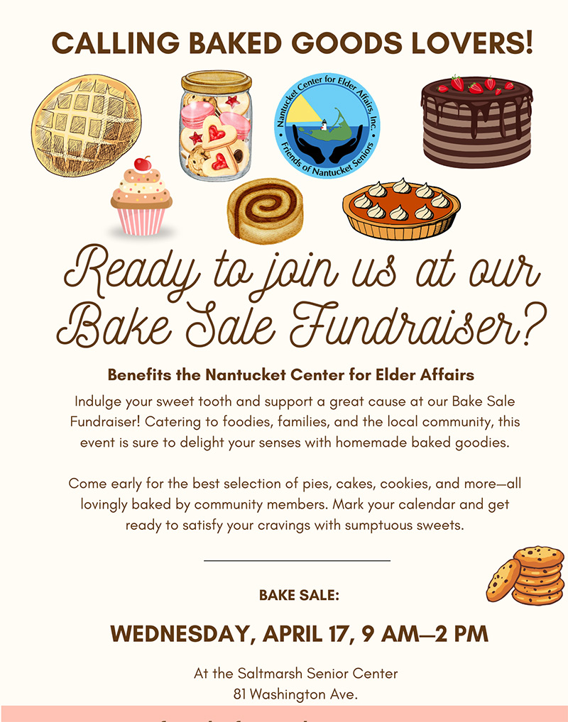 Bake Sale Fundraiser for Nantucket Center for Elder Affairs