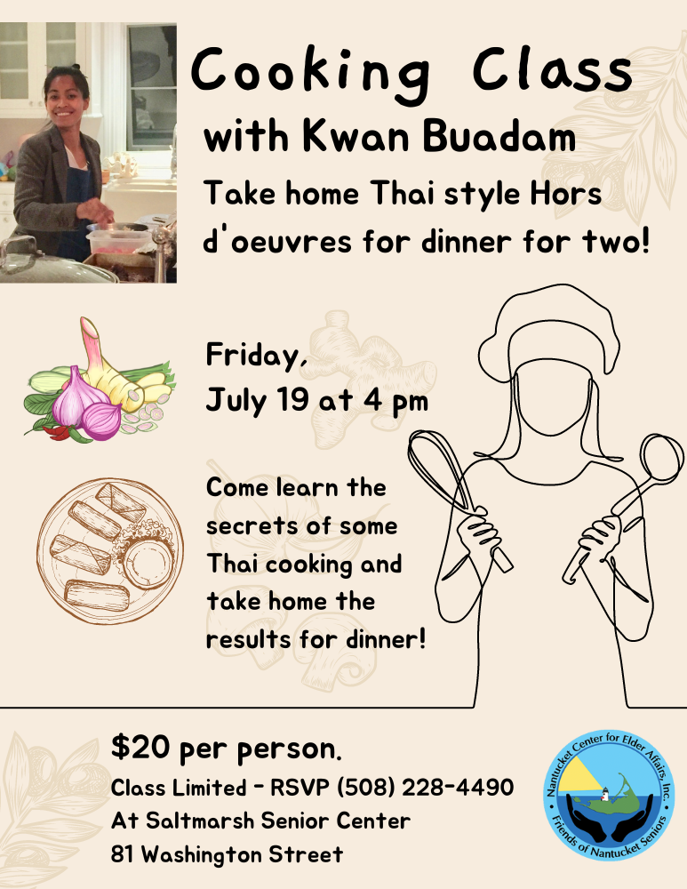 Thai Cooking Class with Kwan Buadam at Saltmarsh Senior Center