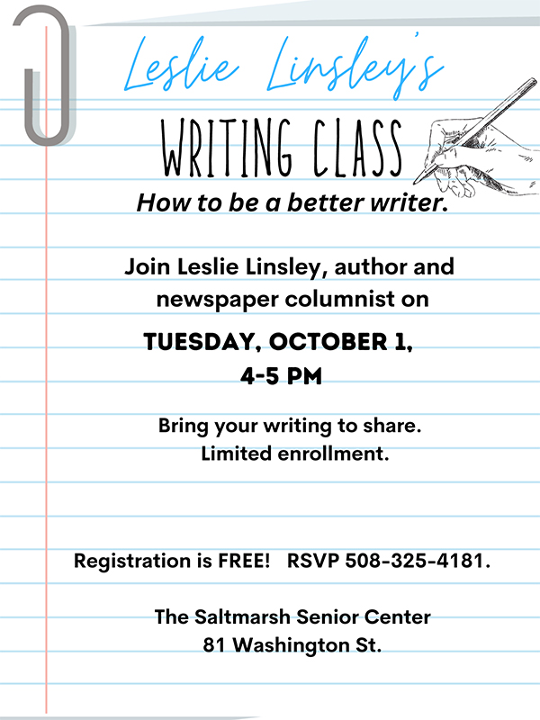 Leslie Linsley writing class